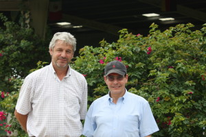Cesar Torrente (right) and Patrick Burssens of IDA Farm