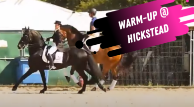 dressage warm-up hickstead